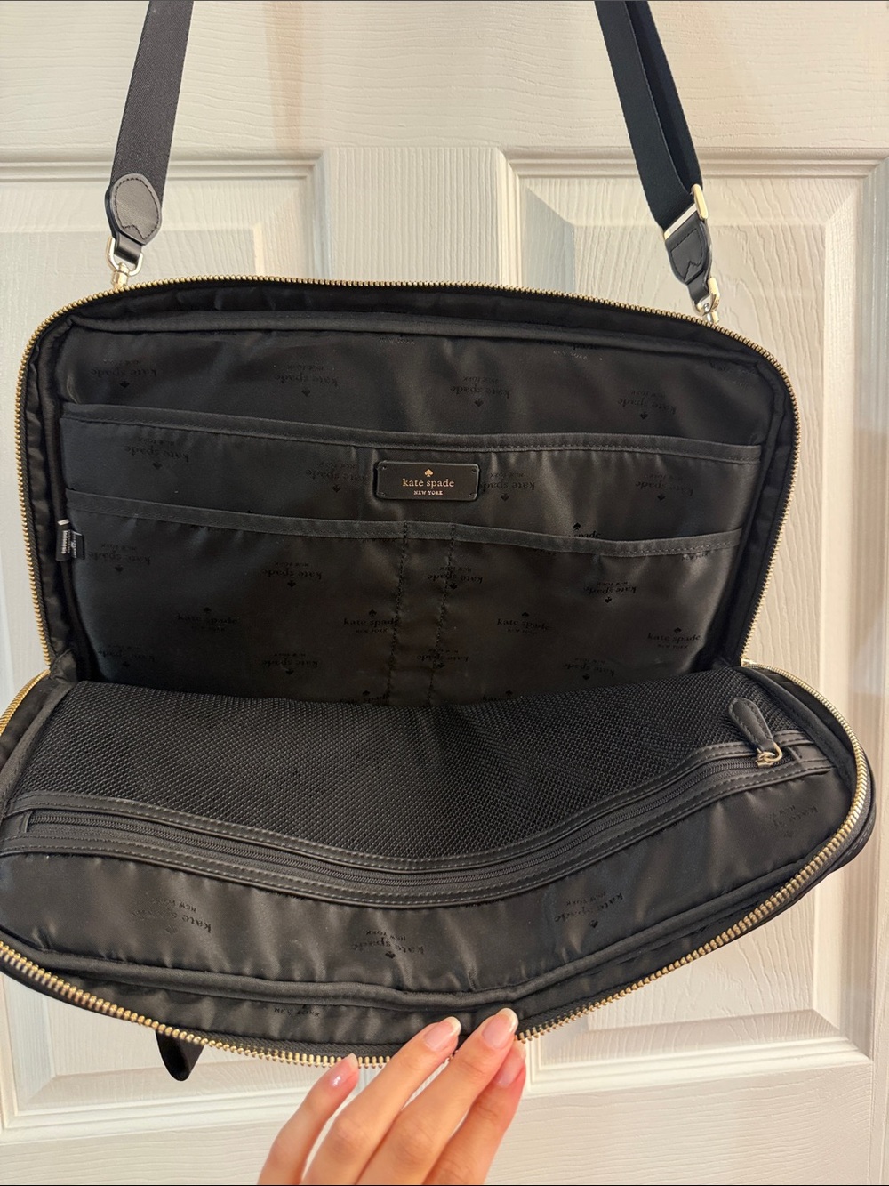 kate spade Black Nylon Messenger Crossbody Bag - Picture 3 of 3